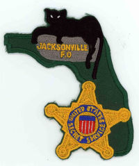 FLORIDA,UNITED STATES SECRET SERVICE JACKSONVILLE 1 STATE SHAPED FANTASY PATCH